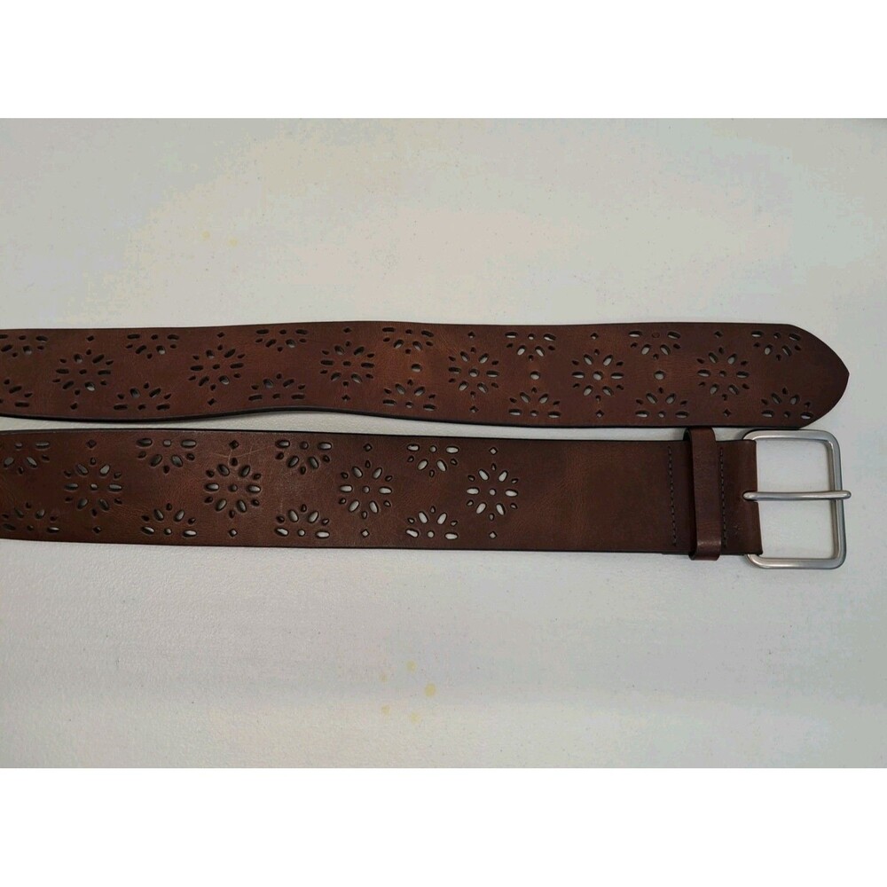 Candies Women's L Genuine Italian Leather Flower Cutout Made in USA - Picture 2 of 5